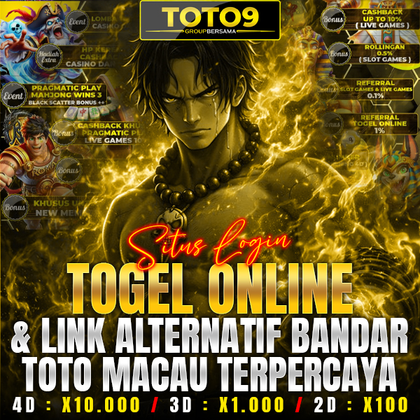 TOTO9 > Situs Login Togel Online & Link Alternatif Bandar Toto Macau Terpercaya